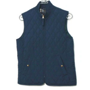 Lands' End Women Blue Pockets Full Zip Quilted Puffer Vest Small - Picture 1 of 8