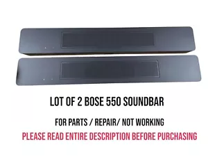 SET OF 2 Bose Soundbar 550 Home Theater - Black BROKEN/FOR PARTS/REPAIR - Picture 1 of 7