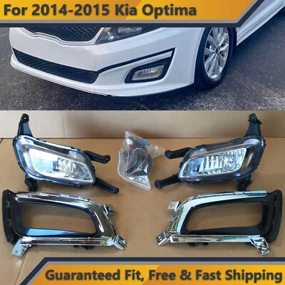 Luces antiniebla delanteras y biseles moldura pasajero conductor 2 piezas para Kia Optima 2014 2015 Foto 1 de 4