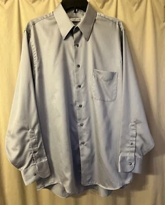 Geoffrey Beene Men's Size 16 1/2 34/35 Gray Sateen Wrinkle Free Dress Shirt - Picture 1 of 4