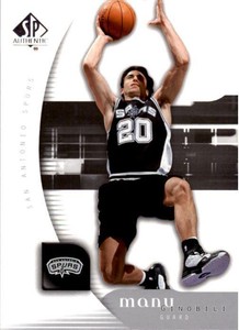 2005-06 SP Authentic San Antonio Spurs Basketball Card #76 Manu Ginobili
