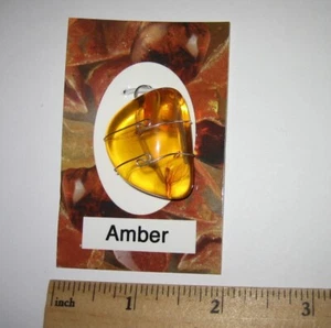 1,2" TROMMELT POLIERT BERNSTEIN FOSSIL BAUM SAFT STERLINGSILBER DRAHT WICKEL ANHÄNGER *1 - Bild 1 von 14