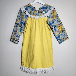 Vintage Mr Men Dress Handmade Girls Size 8-10 Years 1980s *Pilling Stain READ - Picture 1 of 16