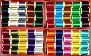 Fliegenbinden Seidenfaden 80 Spulen (4 Spulen je in 20 Farben) Fliegenbinden - Bild 1 von 2