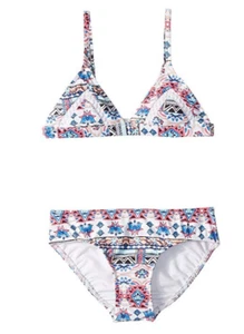 Seafolly L4070 Girls Multi Printed Aztec Folk Trikini Swim Set Size 14 - Picture 1 of 4
