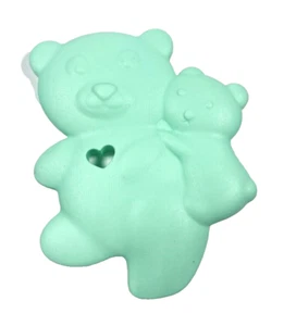 Lil Jumbl Baby Teether Mommy and Baby Bear Pendant TR013 Mint - Picture 1 of 4