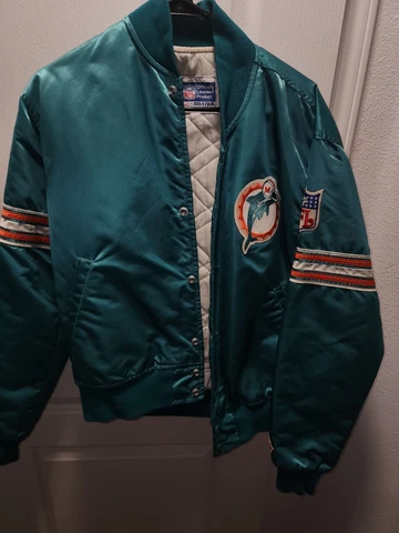 Vintage Miami Dolphins Satin Starter Jacket Size M Cover
