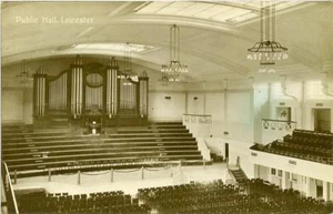 POSTAL FOTO REAL DEL INTERIOR DEL SALÓN PÚBLICO, LEICESTER, LEICESTERSHIRE - Imagen 1 de 2
