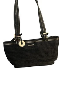 The Sak gehäkelte Y2K 2000er Mini Schultertasche schwarz verstellbarer Riemen silber - Bild 1 von 4