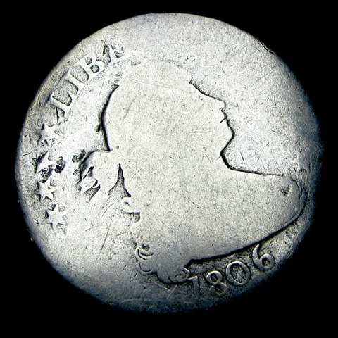 1806 Draped Bust Quarter Dollar Silver  ---- Nice Type Coin ----  #SW141 Cover