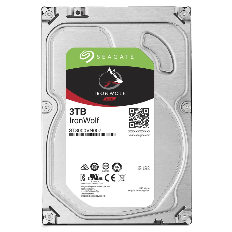 Seagate IronWolf 3TB ST3000VN007 NAS 3.5" SATA 5900RPM Hard Disk Drive - Image 1 of 1