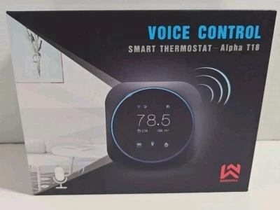 SASWELL Alpha T18 Smart Thermostat With Voice Control Alpha T18UTW-7-WIFI - Image 1 of 4