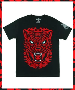 Mis Raices Mexican Graphic T-shirts Jaguar Red Balam Fuego mexican T-shirt - Picture 1 of 5