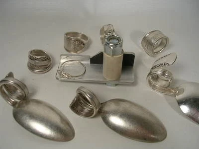 DOBLADORA DE ANILLOS CUCHARA Hacer Anillos-Plata, Cuentas de Piedras Preciosas, Alambre, Artesanía, Joyería De Colección Foto 1 de 4
