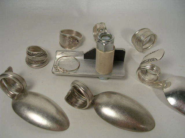 DOBLADORA DE ANILLOS CUCHARA Hacer Anillos-Plata, Cuentas de Piedras Preciosas, Alambre, Artesanía, Joyería De Colección Foto 1 de 4