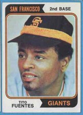 1974 Topps Tito Fuentes #305 San Francisco Giants