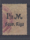 12564 Germany,used 1 Mark revenue stamp of Prussia with owerprint:"1,5M-Gouv.Rig