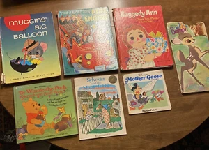 (7) Vintage 1960s-1970s Children’s Books Big Golden Winnie the Pooh Bambi Disney - Picture 1 of 24