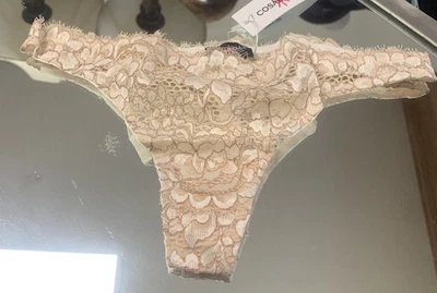 Tanga Cosabella Mujer Beige Pret A Porter Encaje Elástico Talla S/M Nuevo Con Etiquetas Italia Foto 1 de 4