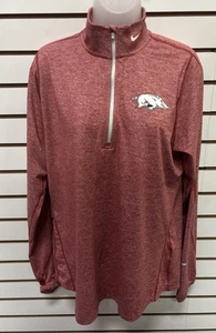 Nike Dri Fit Damen XL Shirt 1/4 Reißverschluss Arkansas Razorbacks Langarm EUC - Bild 1 von 13