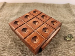 Altes antikes Holz Miniatur Marmor Brettspiel - Bild 1 von 5