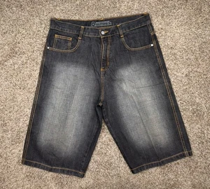 Southpole Jeansshorts Herren Größe 36 Baggy weites Bein Hip Hop orangefarbener Besatz Vintage Y2K - Bild 1 von 13