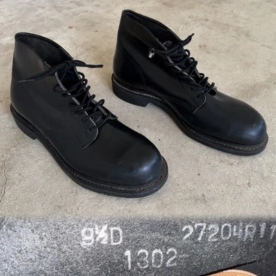 Botas Boondocker Chukka de Colección Años 70 Marina de los Estados Unidos Cuero Negro 8.5 D Punta de Acero Cubierta Años 70 Foto 1 de 4