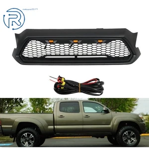 For Toyota Tacoma 2012-2015 Front Bumper Grill Matte Black Grille W/LED lights - Bild 1 von 12