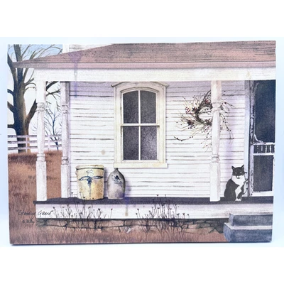 Billy Jacobs Standing Guard Cat Farmhouse Gallery Wrapped Canvas Print - Image 1 of 3