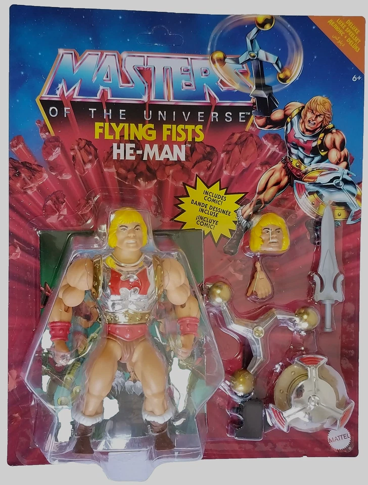Mattel Masters of the Universe Origins Deluxe 2022 Flying Fists He-man 14 cm