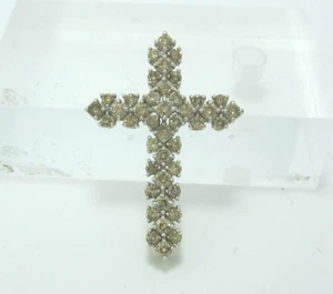 STYLISH 10K YELLOW GOLD RELIGIOUS CROSS (1-1/8") PENDANT 2.5G - Picture 1 of 7