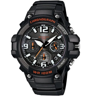 Casio MCW100H-1AV, Chronograph Watch, Black Resin Band, 100 Meter WR, Date - Image 1 of 2