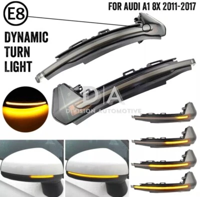 Luces de señal de giro indicadoras de espejo lateral LED dinámicas para Audi A1 S1 8X 2011-2019 Foto 1 de 4