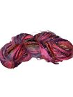 Mélange multi-fils noué à la main teint à la main rose violet # 158