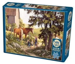 Puzzle 500 pièces chevaux d'été Cobble Hill neuf - Photo 1/3