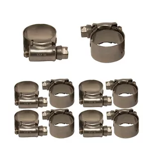#6 Lined Worm Gear Clamp Works With Flexfab 1/2" silicone Heater Hose 5526-050 - Foto 1 di 2