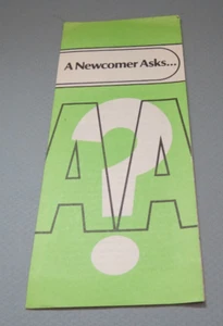 Vintage A.A. Pamphlet A Newcome Asks..1981 Brochure Style Lime Green Background - Picture 1 of 5