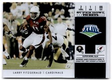 2011 Playoff Contenders Super Bowl Tickets Black #5 LARRY FITZGERALD /50  