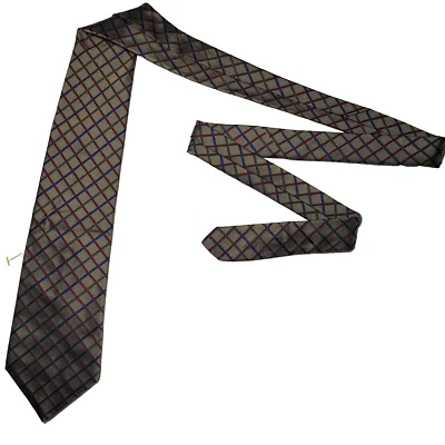 Corbata Brooks Brothers Basics para hombre a cuadros oliva pura seda hecha a mano en EE. UU. Foto 1 de 4