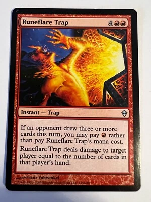 MTG Magic The Gathering Zendikar Runeflare Trap Uncommon LP - Image 1 of 2
