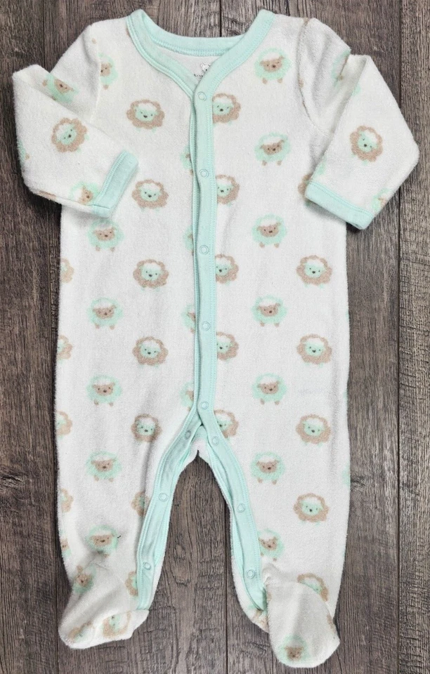 Baby Boy Clothes Koala Baby 3-6 Month Terry Cloth Sheep Lamb Footed Outfit - Image 1 of 3