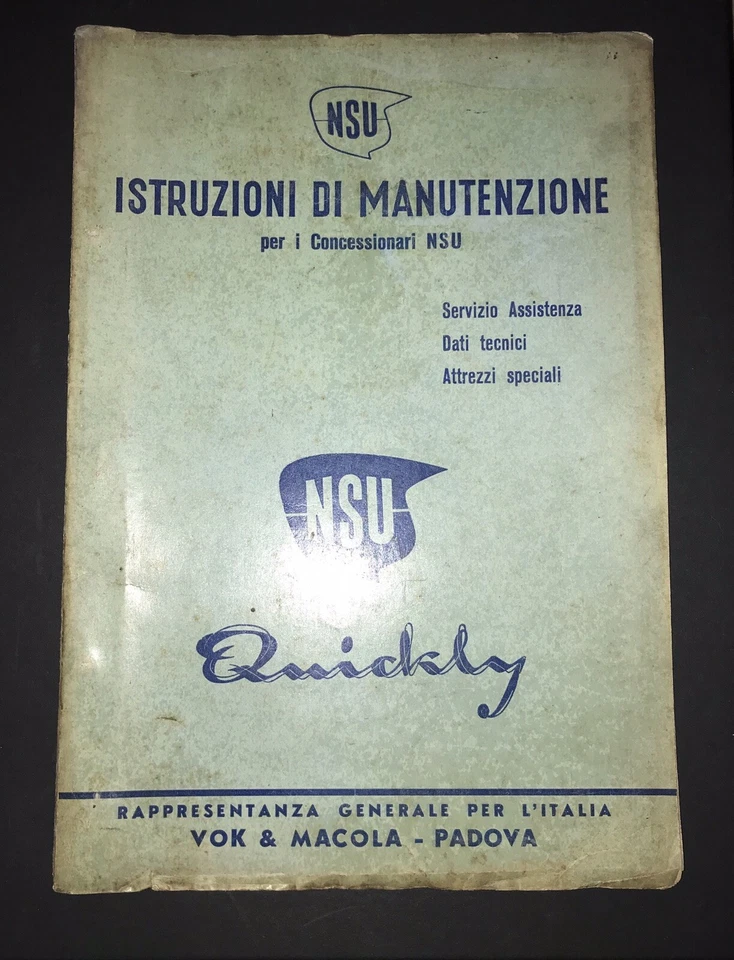 NSU Catalogo Istruzioni di Manutenzione - Immagine 1 di 1