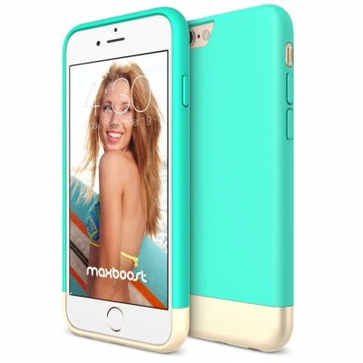 iPhone 6S Case [Maxboost Mint/Champagne] Protective Slider Case - Image 1 of 2