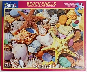 Beach Shells White Mountain 500 Piece 18" x 24" Puzzle - Picture 1 of 4