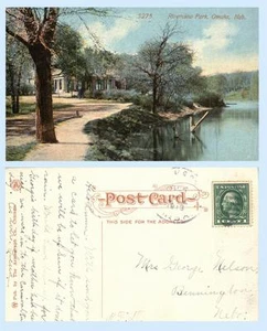 Riverview Park Omaha Nebraska 1913 Postcard - Architecture - Picture 1 of 1