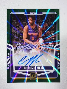 Chimezie Metu 2024-25 Donruss Signature Series Auto Green Holo Laser #05/75 - Picture 1 of 2