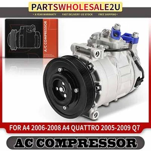 A/C Compressor w/ Clutch for Audi A4 2006-2008 A4 Quattro 2005-2009 Q7 2011-2015 - Picture 1 of 10