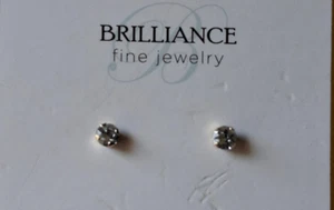 New w/Tag Solid 14K Yellow Gold Genuine 2.5mm Aqua Marine Stud Earrings - Picture 1 of 2