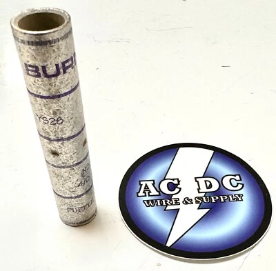 Burndy YS28 502780 Copper Compression LB Splice, 4/0 3.57" Splice TIN PLATED