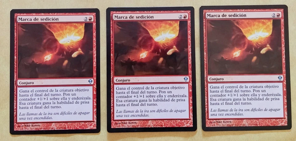 3x Marca de sedición - MTG Spanish Zendikar ZEN Uncommon (EX) - Imagen 1 de 1